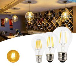 -Edison LED Filament Light Bulbi, lampada a guscio di vetro trasparente, per El, sala da pranzo, riunione disegno Bulbi showroom