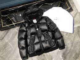 Fashion Luxury Brand Parkas Winter Down Jacket Female Short Thick Couple Hooded Jacket Male Black Coat