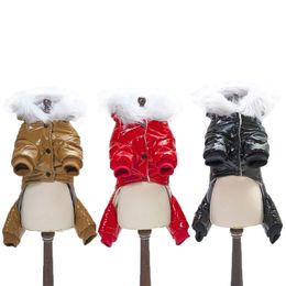 防水雪防学スタイルの綿のペット犬の冬のコートSからXXLの犬の厚さの暖かい衣料品211027