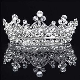 Luxury Rhinestone Tiara Crown Wedding Hair Accessories Bridal Hair Jewellery Queen Head Decorations Women Headpiece X0726