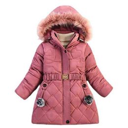 Winter Kids Coats Children Boys Jackets Fashion Thick Long Coats Girls Hooded Coat Snowsuit 3-8Y Teen Children Overcoat Parkas 211111