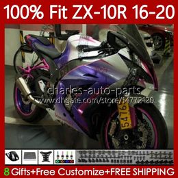 OEM Fairings For KAWASAKI NINJA ZX-10R ZX 1000 CC 10 R 2016 2017 2018 2019 2020 Light Purple 105No.74 ZX1000 C ZX 10R 1000CC 16-20 ZX-1000 ZX10R 16 17 18 19 20 Injection Body