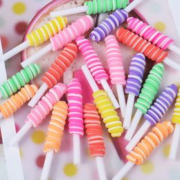 New Colourful Lollipop Candy Resin Charms Pendant For Jewellery Making Diy Earring Keychain Cute Floating Charm Craft