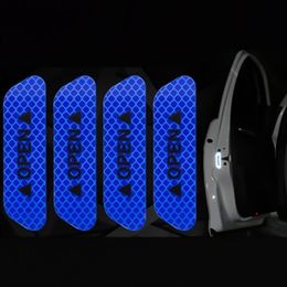 4pcs set Fluorescent Car Reflective Strips Warning Stickers Door Open reflection automobile accessory parts All Car 6 color293R