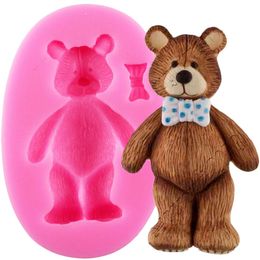 Bear Confectionery Fondant Silicone Mould Baby Party Cupcake Decorating Tools Polymer Clay Soap Moulds Chocolate Gumpaste Moulds