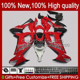 Bodywork Red black Kit For KAWASAKI NINJA ZX1000C 1000CC ZX-10R 2008 2009 2010 Body 56No.84 ZX1000 C ZX 10R ZX10 10 R 1000 CC 08-10 ZX10R 08 09 10 Motorcycle Fairing