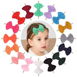 Baby Headbands Bows Girls Bowknot Hairbands Children Kids Hair Accessories Headwear Infant Soft Nylon Elastic knot bands for toddler KHA139