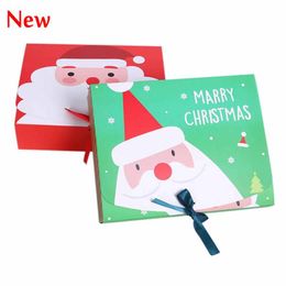 UPS Christmas Eve Big Gift Box Santa Fairy Design Papercard Kraft Party Party Party Tavion Activity Box Red Green GC0825