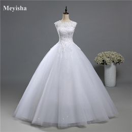 ZJ9139 High Quality Fashion style Lace Wedding Dresses for brides Full Sleeves White Ivory plus size maxi formal