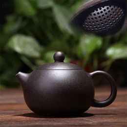 170ML Yixing Teapot Purple Clay Xishi Beauty Kung Fu Kettle Send Gift Box Suit Puer Tiguanyin 210621