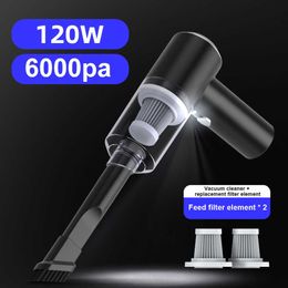 USB Rechargeable Cordless 6000Pa 120W Portable Handheld Powerful Wireless Car Vacuum Cleaner for SUV Truck Home Office Pet Hair312R