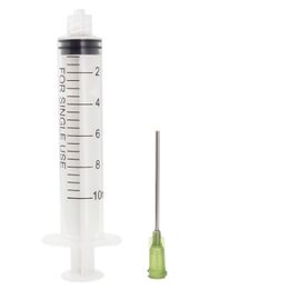 2021 10ml Syringes with 14Ga 1.5\'\' Blunt Tip Needle - Great for Glue Applicator, Oil Dispensing (Pack of 5)