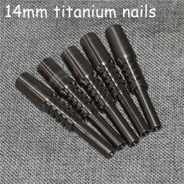 Smoking Double Adjustable Grade 2 14mm Titanium Nails Fits male joints Domeless Ti Carb Cap