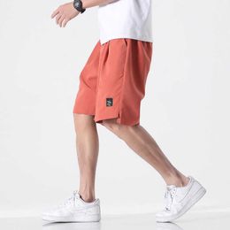Men's Summer Shorts Print Men's Knee Length Elastic Waist With Pocket Men Casual Shorts Fashion Beach Shorts Male Big Size 210601