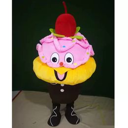Halloween Cherry cake Mascot Costume Customization Cartoon Anime theme character Christmas Fancy Party Dress Carnival Unisex Adults Outfit