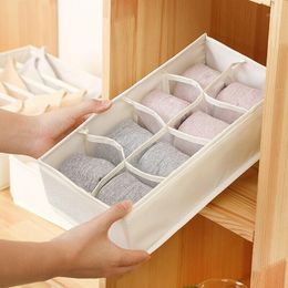 Storage Bags Bamboo Charcoal Non-woven Fabric Foldable Box Underwear Sock Tie Organiser Drawer Bra Pant Divider Tidy Wardrobe