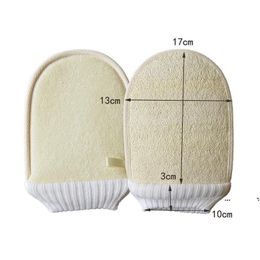NEWNatural Loofah Bathing Gloves Brushes Soft Exfoliating Double Sided Bath Wiping Body Cleaning Massage Brush EWB7227