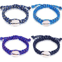 Handmade Colourful Paracord Shell Charm Bracelet for Man Gift Hot Selling Sports Jewellery