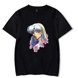 Uniex Anime Inuyasha T-shirt Fashion Short T-shirt Casual Unisex Cloth Y0809