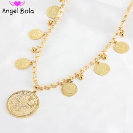 Islamic Muslim 60cm Pendant Charm Gold Jewelry Women Necklace Wedding Party Valentine's Day Gift Wholesale