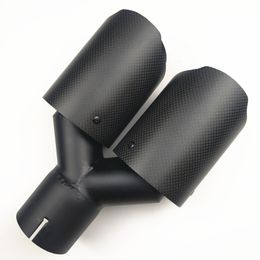 One piece For Akrapovic Full Matte Black Exhaust Muffler Pipes Universal Dual Car Back Tips System