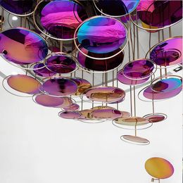 Contemporary Art Installation Pendant Lamps, Sales Department, Chandelier, Showroom Window, Hotel Lobby, Custom Engineering Lighting Combination Modelling