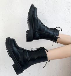 Fashion Women Boots Winter Snow Booties Cool Black Internal Increase Womens Motorcycle Boot Leather Shoes Keep Warm Y0323