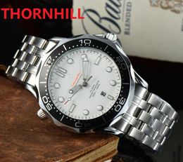 Classic Mens Stopwatch Watch 42mm Automatic Date Men Gold Watches Luxury Fashion Steel Band Quartz Movement Clock Black Silver Leisure Wristwatch