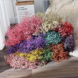 60g one bounch Real Natural Fresh flower Forever Babysbreath Dried Preserved Baby breath Flowers DIY Dry Gypsophile Bouquet For Home Decor
