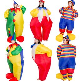 Mascot doll costume Adult Circus Troup Fat Clown Inflatable Costumes Halloween Jumpsuit Cartoon Mascot Doll Party Role Play Dress Up Outfit