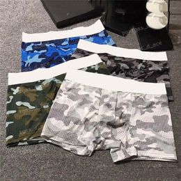 Luxus-Camouflage-Herren-Unterhose, atmungsaktiv, bequem, modische Boxershorts für Männer, sexy männliche Boxershorts, Herren-Baumwollunterwäsche