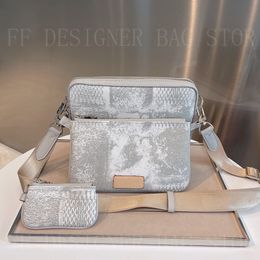 Trio Checkered 3pcs Men Messenger Bags Briefcase 2021 Latest Series High-quality Fashion Designer Luxurys Women Crossbody Shoulder Bag