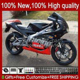 Body Kit For Aprilia RS-250 RSV RS 250 RS250 RR Red black grey 1998 1999 2000 2001 2002 2003 23No.86 RSV-250 RS250R 98 99 00 01 02 03 RSV250 RSV250RR 98-03 Fairing +Tank cover