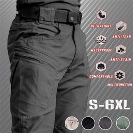 Pantaloni tattici leggeri da uomo Pantaloni lunghi militari militari casual traspiranti estivi Pantaloni cargo cargo ad asciugatura rapida impermeabili maschili 211013