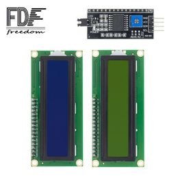 Light Beads 10PCS LCD 1602 Module Blue Yellow Green Screen 16x2 Character Display PCF8574T PCF8574 IIC I2C Interface 5V For Arduino