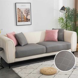 Jacquard thick sofa cushion cover Corner Funiture protector seat slip elastic solid Colour couch 211116