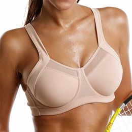 Sexy Sports Bra For Women Gym Large Size Push Up Active Big Bralette Solid Underwire Plus Brassiere Female Workout Lingerie D 211110