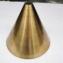 Lamp Covers & Shades Dia 200mmx160mm Creative Pure Brass Cone Cover Bell Mouth Copper Shade E27 Lighting Accessories