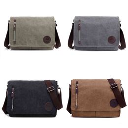 Nxy Handbag Men s Crossbody Canvas Messenger Bags Leisure Shoulder Casual Travel Package Male Cross Body New Fashion Man Bag 0214