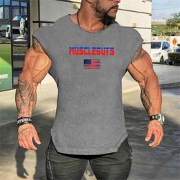 Summer Fitness Men Tank Top Mens Bodybuilding Stringers GYMS Tops Singlet Brand Clothing men Sleeveless Shirt