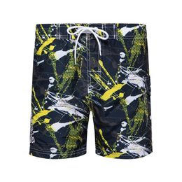 Men's Beach Pants Printed Stripe Some Simple Fashion Design Draw String Shorts Running