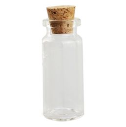 50pcs/lot 22*50mm 10ml Mini Glass Bottles With Cork Stopper Crafts Tiny Jars Transparent Empty Glass Storage Jar Bottle