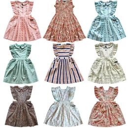 Kids Dress 2021 New Summer Bd Brand Girls Cute Fly Sleeve Embroidery Princess High Quality Dresses Baby Toddler Fashion Clothes Q0716