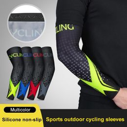 Elbow & Knee Pads Polyester Arm Sleeve Moisture Sweat Wicking Breathable Soft Sun Protection Cover Outdoor Cycling Climbing Sportswear