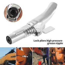 Grease Coupler Quick Release Lock Clamp NPTI/8 10000PSI High Pressure Nipple Self-Locking Two Press