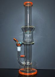 New Unique Premium Glass Bong Water Hookah Smoking Pipe 18inch height 5mm thickness 18.8mm female joint Percolator Dab Rig with bowl