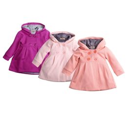 Citgeett 0-3Y Toddler Baby Girls Winter Warm Trench Coat Hooded Outerwear Jacket Clothes Fashion SS 211204