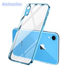 TPU Straight frame mobile phone cases is suitable for iphone 13 pro 12 11 XR XS X iphone8 8p 7 7p 6s anti-drop mobilephone case
