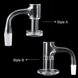 Two Styles Bevelled Edge Full Weld Smoking Terp Slurper Quartz Banger 2mm Wall 20mmOD Blender Seamless Nails For Glass Water Bongs Dab Rigs Pipes