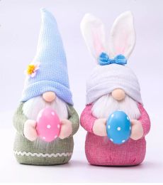 -Easter Bunny Gnome mit Ostereidekoration Handgemachte Plüsch Gesichtslose Ornamente Puppe Kaninchen Plüschtiere Ferienhaus Party Kinder Geschenke DHL Schiff FY3489 CDC16